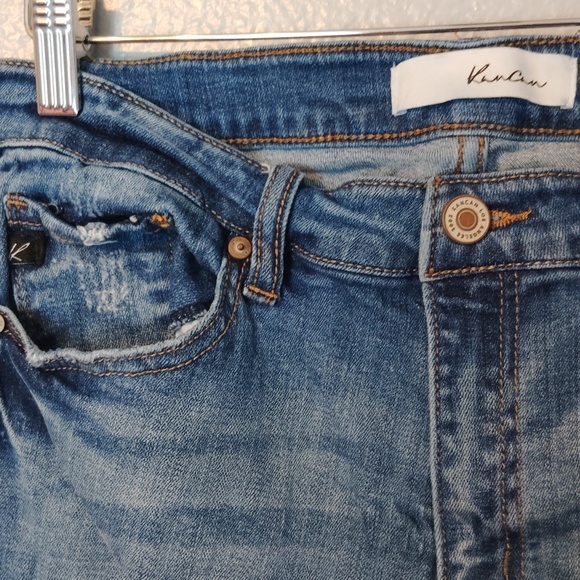 KanCan Denim Jeans Distressed Ladies Raw Hem 13/30 - Picture 5 of 16